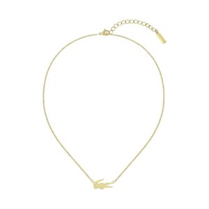 Lacoste 2040044 Jewelry Crocodile Women's Ionic Thin Gold Plated Pendant Necklace Color: Yellow Gold