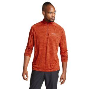 Eddie Bauer Men's Resolution Long-Sleeve 1/4-Zip, Copper, X-Large