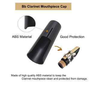 Bb Clarinet Leather Ligature and Plastic Clarinet Mouthpiece Cap Ligature Fastener Mouthpiece Cover for Clarinet