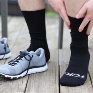 TCK 12 Pairs Work & Athletic Crew Socks (12 Pairs-Black, Large)