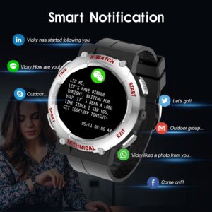 KINGSTAR Smart Watch for Men, Smart Watch Make/Answer Call AI Voice Control Smartwatch with 8 Sport Modes Pedometer Blood Oxygen Heart Rate Sleep Monitor Fitness Tracker for iOS Android Phones