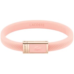 Lacoste 2040065 Jewelry L.12.12 Women's Ionic Plated Carnation Gold Steel and Pink Silicone Bracelet Color: Pink