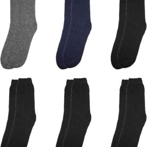 Chefy 6-12 Pack Men's Winter Thermal Socks Ultra Warm Best For Cold Weather Out Door Activities (6 pack)