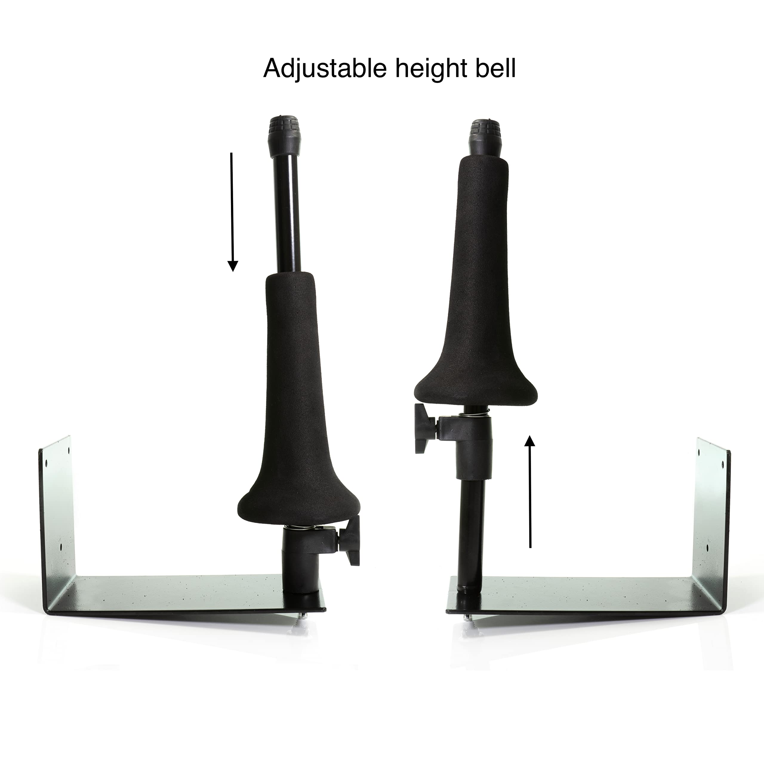 Cintrio Trombone Hanger - Wall Mount Fits All Trombones, Adjustable Soft Foam Bell Holder - Complete with Polishing Cloth