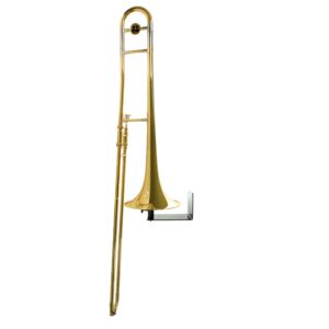 Cintrio Trombone Hanger - Wall Mount Fits All Trombones, Adjustable Soft Foam Bell Holder - Complete with Polishing Cloth