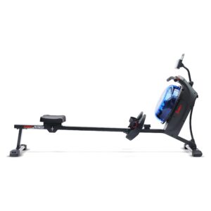 Sunny Health & Fitness Hydro + Dual Resistance Smart Magnetic Water Rowing Machine in Blue - SF-RW522017BLU