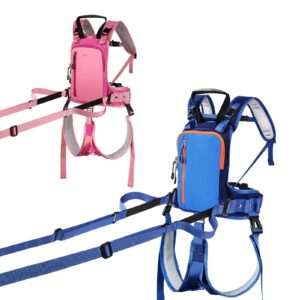 qogir ski harness for kids: teach your child the speed control of skiing with mini backpack and adjustable seat harness