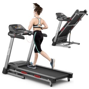 Goplus 4.75HP Folding Treadmill for Home Gym, Commercial Heavy Duty Superfit Treadmill with 15% Auto Incline, 20 Preset Programs, Bluetooth Speakers, LED Display, Smart APP, Running Walking Machine