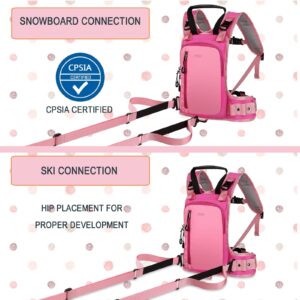 QOGIR Ski Harness for Kids: Teach Your Child The Speed Control of Skiing with Mini Backpack and Adjustable Seat Harness