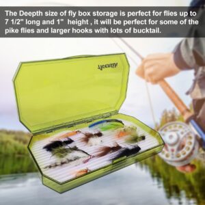 Aventik Saltwater Fishing Box Fits Streamers Saltwater Flies Salmon Flies Large Fishing Flies Deep Enough Fishing Tackle Box(Orange)