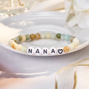 Shonyin Nana Gifts from Granddaughter Grandma Gifts for Grandmother, Nana Bracelet from Granddaughter and Grandson, Happy Birthday Gifts for Nana Christmas Valentine Mother's Day Gift