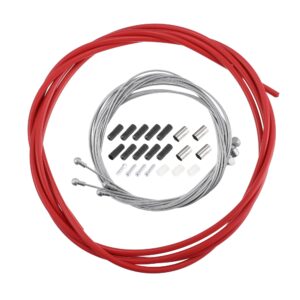 x autohaux bike brake cable housing kit universal bicycle inner brake cable housing for mountain road bicycle red