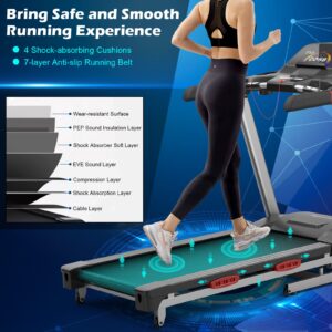 Goplus 4.75HP Folding Treadmill for Home Gym, Commercial Heavy Duty Superfit Treadmill with 15% Auto Incline, 20 Preset Programs, Bluetooth Speakers, LED Display, Smart APP, Running Walking Machine