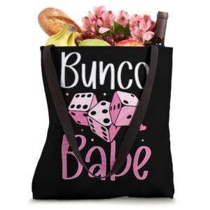 Bunco Babe Funny Bunco Game Night Women Tote Bag