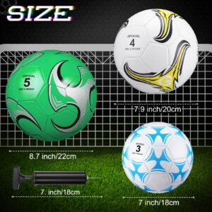 Deekin 6 Pcs Soccer Ball with Pump Official Size Indoor Outdoor Sport Soccer Ball Bulk Machine Stitched Soccer Gift for Child Teen Adult Game Training(Size 4)