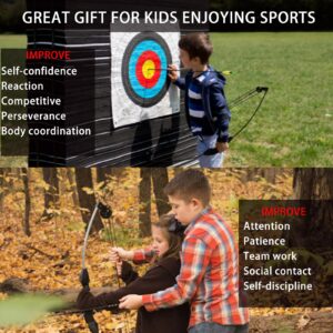 SOPOHER Archery Bow and Arrow Set for Kids 8-12 Teens Youth Compound Bow Beginner Hunting Shooting Gift Left and Right Hand with Full Accessories Kits (Green)