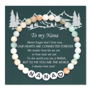 Shonyin Nana Gifts from Granddaughter Grandma Gifts for Grandmother, Nana Bracelet from Granddaughter and Grandson, Happy Birthday Gifts for Nana Christmas Valentine Mother's Day Gift