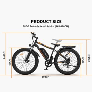 Aostirmotor 750W Electric Bike Fat Tire 48V 13AH Removable Lithium Battery and Fenders