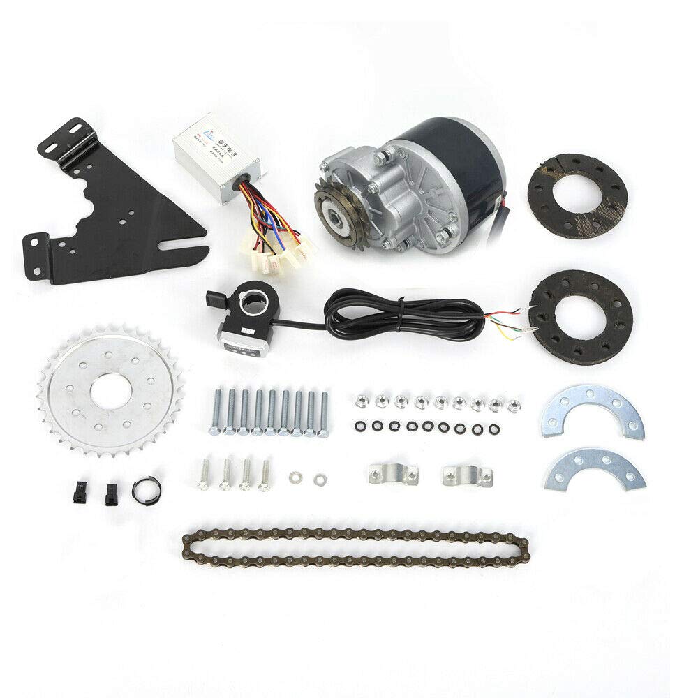 DYRABREST 24V 250W Electric Bike Conversion Kit Electric Mountain Bicycle Hub Motor Kit Drive Motor Kit Engine Conversion Custom Kit for Left Side Mountain Bike (Thumb Kit)