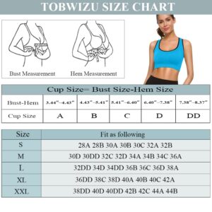 TOBWIZU Racerback Sports Bras for Women Plus Size Seamless Padded Activewear Bras for Workout Yoga Gym Comfy Sleep Everyday Bra Black