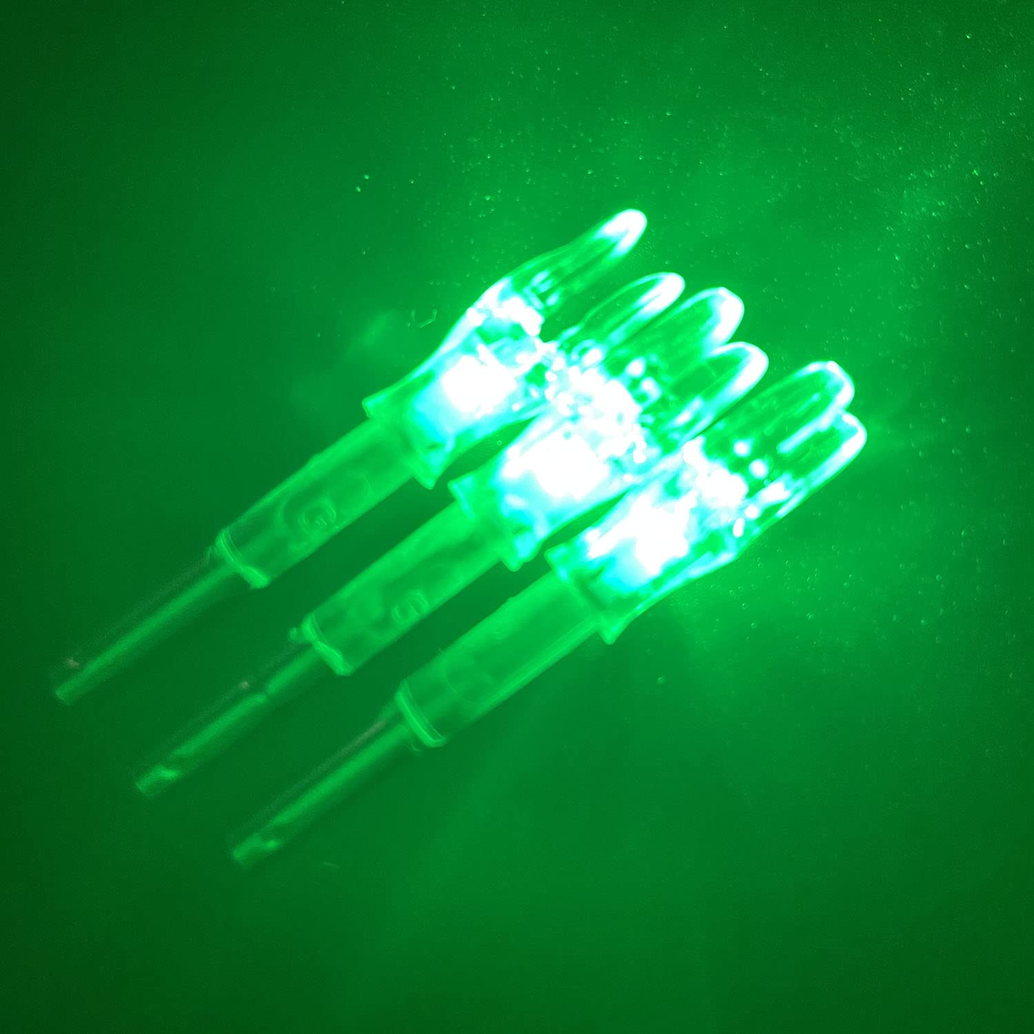 KEAUP G/4.2mm Lighted Nocks for Arrows with .165".204" Inside Diameter 3PCS with X Bushings,Screwdriver Included (Green)