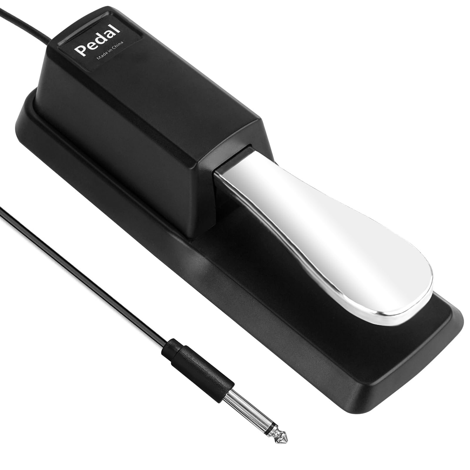 Musiin Universal Midi Keyboard Sustain Pedal with Polarity Switch for Expressive Music Playing on Digital Pianos, Keyboards, and Synthesizers - Durable and Easy Plug-and-Play Design