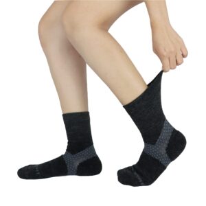 M Magic Sport Morandi Merino Wool Above Ankle Socks, Men and Women, Jogging, Hiking, Cycling (as1, alpha, m, l, regular, regular, Black, M-L)