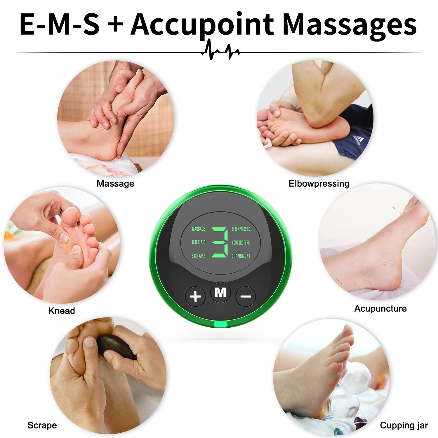 EMS Foot Massager Mat - Electric Feet Massager Pad Legs Circulation Sore Relief Acupressure Acupuncture Device Anti Fatigue Feet Relaxation Machine for Women Men