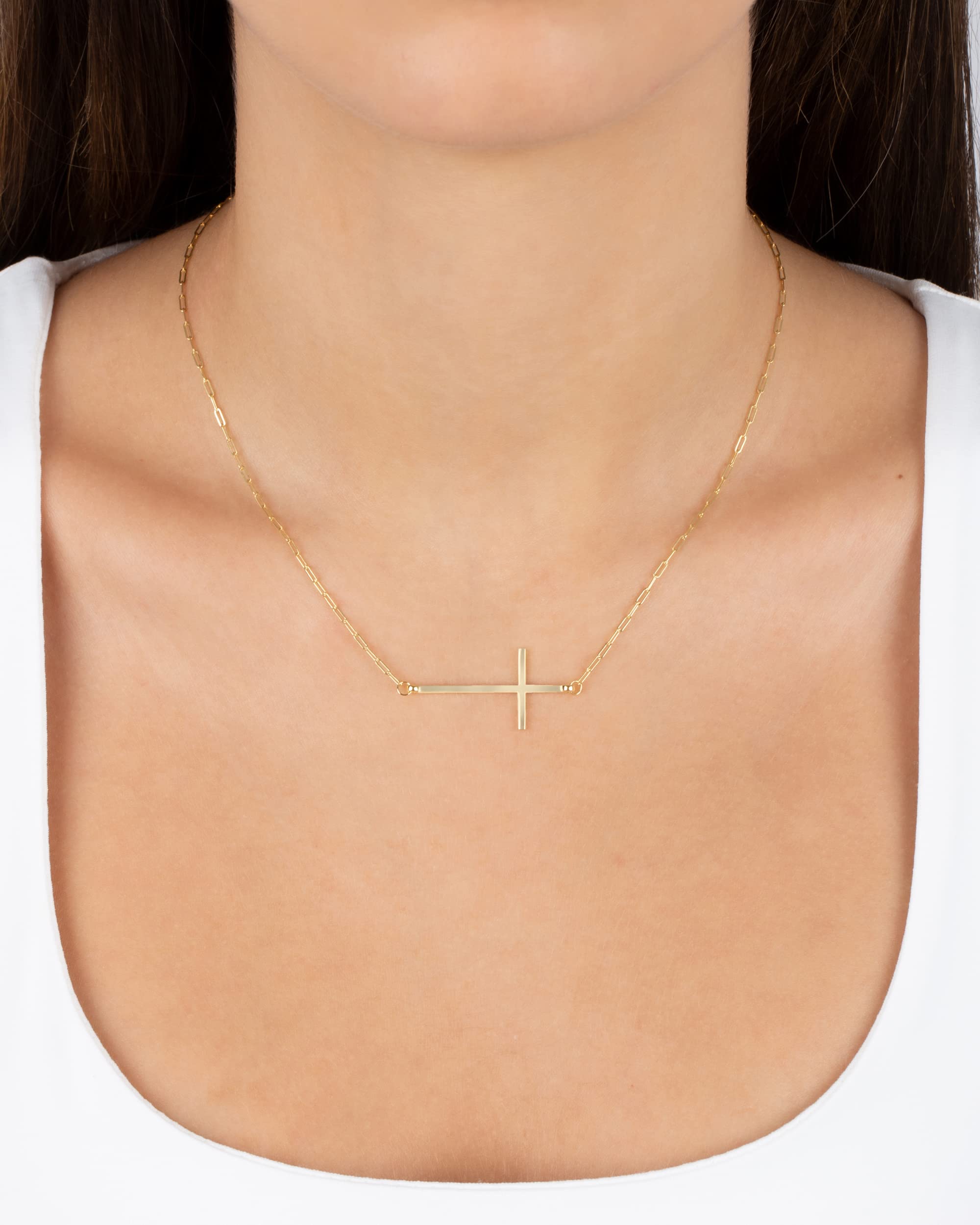 Jewelry Atelier Gold Filled Pendant Necklace Collection - 14K Yellow Gold Filled Pendant Necklace with Solid Clip Chain for Women (Different Sizes and Styles with Extension/Adjustable Chain)