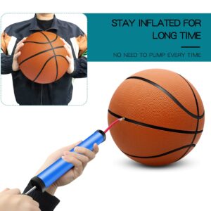 6 Pack 29.5" Official Size 7 Basketball Balls Inflatable with Pump for Men and Women for Outdoor, Indoor or Training, Mens Basketball, Adult Basketball