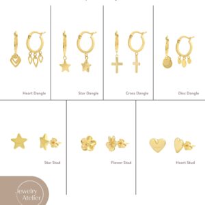 Jewelry Atelier Gold Filled Stud & Dangle Earrings Collection - 14K Solid Yellow Gold Filled Stylish Earrings for Women with Different Occasions & Styles