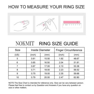 NOKMIT 1mm 3mm 5mm 14K Gold Filled Rings Set for Women Dainty Cute Stacking Stackable Thumb Pinky Bands Non Tarnish Comfort Fit Size 5 to 10 (7)