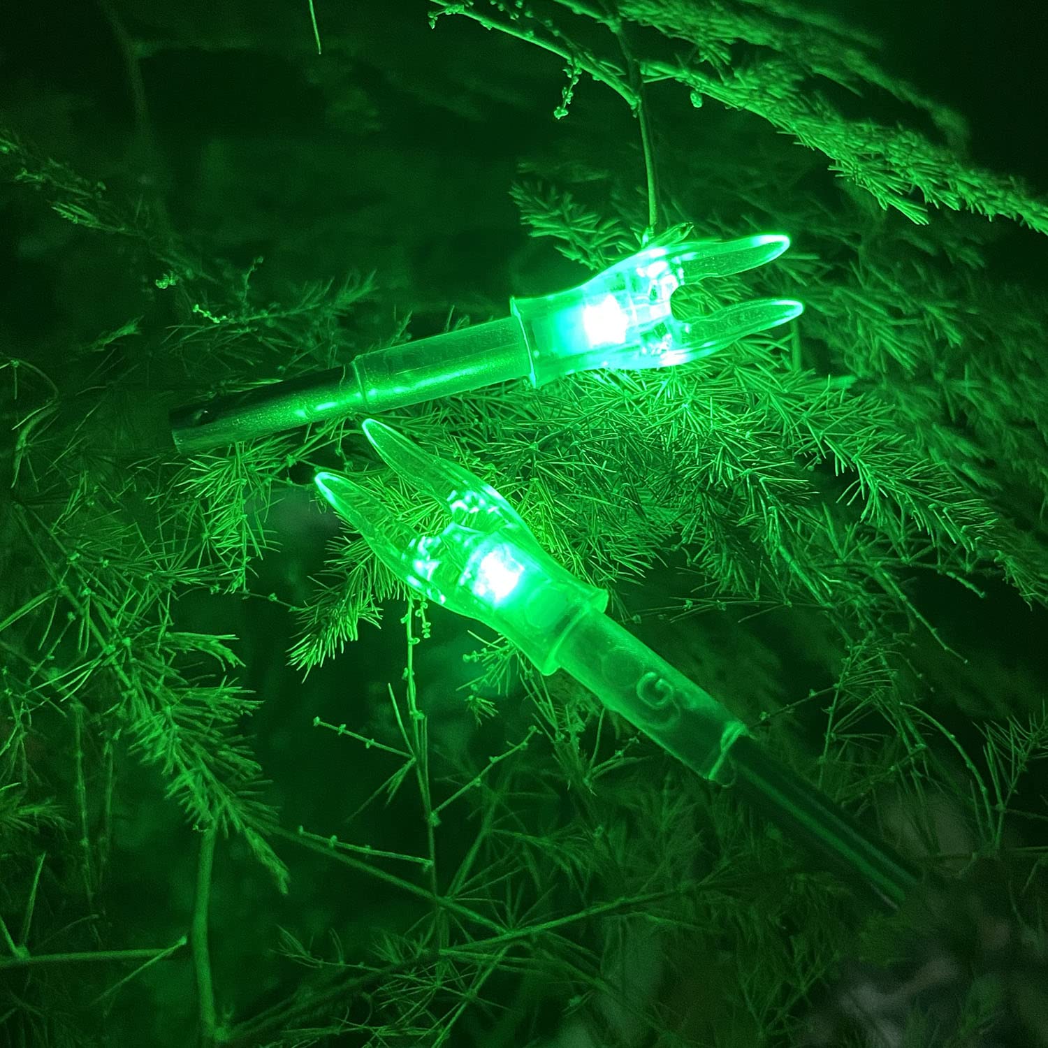 KEAUP G/4.2mm Lighted Nocks for Arrows with .165".204" Inside Diameter 3PCS with X Bushings,Screwdriver Included (Green)