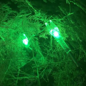 KEAUP G/4.2mm Lighted Nocks for Arrows with .165".204" Inside Diameter 3PCS with X Bushings,Screwdriver Included (Green)