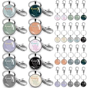 roowest 20 pcs thank you keychains inspirational key chains for women may you be proud appreciation gifts motivational keychains key ring bulk for gifts team medical assistant nurses coworker