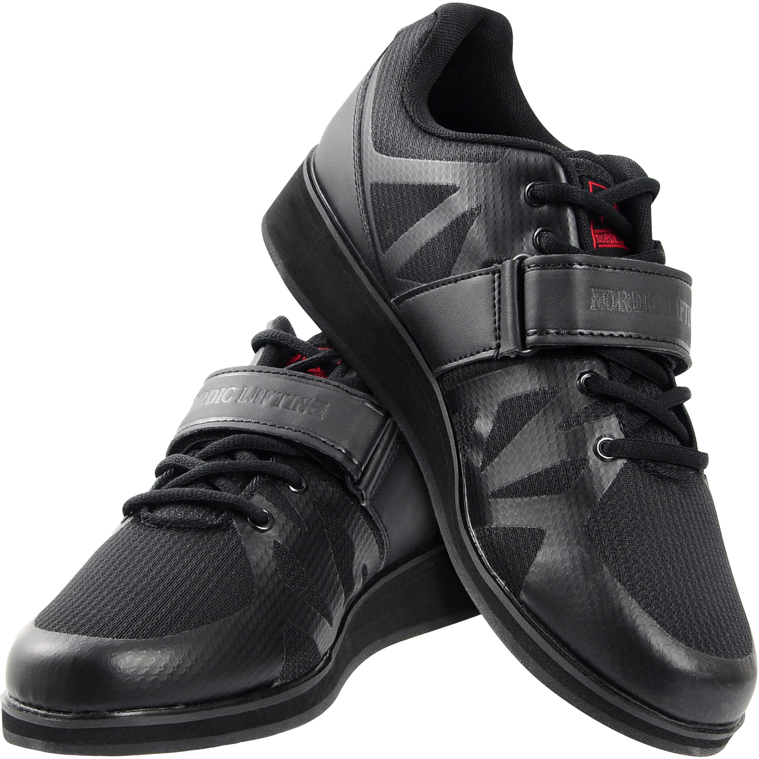 Nordic Lifting Shoes Megin Size 9.5 - Black Bundle with Shoes Venja Size 7 - Black Red