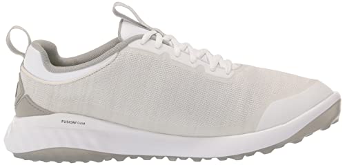 PUMA Golf Men's Fusion PRO Extra Wide Golf Shoe, Puma White-Puma Silver-High Rise, 9.5