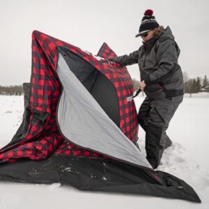 Eskimo QuickFish™ 3i Limited Edition, Pop-Up Portable Shelter, Insulated, Plaid, Three Person, 41445