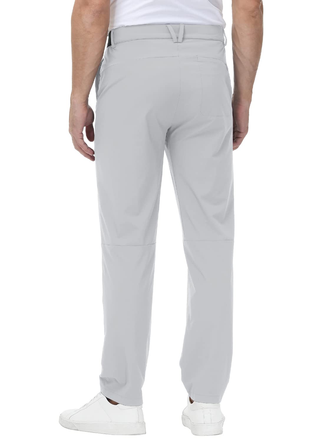 TBMPOY Mens Stretch Golf Pants Lightweight Quick Dry Casual Work Pant with 3 Pockets Light Grey 36