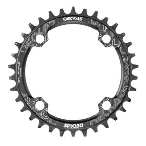 narrow wide tooth bicycle chainring 32t 34t 36t 38t 104mm bcd round or oval cnc machined alloy fits 9 10 11 speed chains (round, 36t)