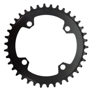 Narrow Wide Tooth Bicycle Chainring 32T 34T 36T 38T 104mm BCD Round or Oval CNC Machined Alloy Fits 9 10 11 Speed Chains (Round, 36T)