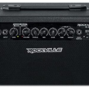 Rockville G-AMP 30 Watt Guitar Combo Amplifier Amp Bluetooth/Mic in+Footswitch