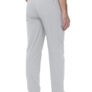 TBMPOY Mens Stretch Golf Pants Lightweight Quick Dry Casual Work Pant with 3 Pockets Light Grey 36