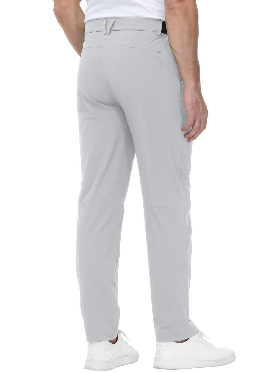 TBMPOY Mens Stretch Golf Pants Lightweight Quick Dry Casual Work Pant with 3 Pockets Light Grey 36