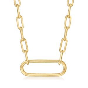 canaria 10kt yellow gold large paper clip link necklace. 20 inches