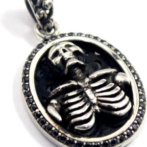 COSUMOSU Skull Skeleton Body 925 sterling silver large Pendant for Necklace