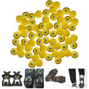 BESPORTBLE Ice Cleats Replacement Studs, 100 Pack Non-Slip Over Shoe/Boot Rubber Spikes - Ice Grips Crampons for Winter Outdoor Hiking