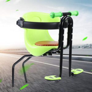 RENVIERY Bicycle Bike Front Seat,Bicycle Baby Seat Kids Child Safety Carrier Front Seat Saddle Cushion with Pedal,Carrier Up to 30KG,Fit for Mountain Bike、Road Bike