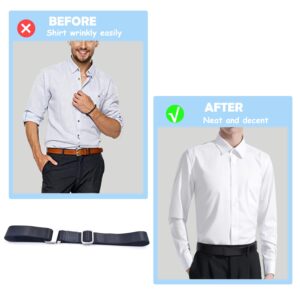 FOX-TECH Shirt Stays for Men, Adjustable Shirt Rack, and Shirt Clip, Comfortable and Convenient Elastic Shirt Lock Straps