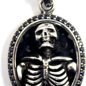 COSUMOSU Skull Skeleton Body 925 sterling silver large Pendant for Necklace